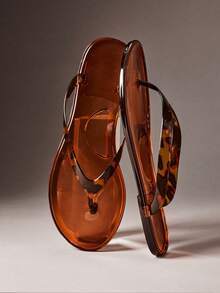 Hauture Women's Round Toe Gummy Basic Flip Flop Jelly Sandals - Multicolor - View 1