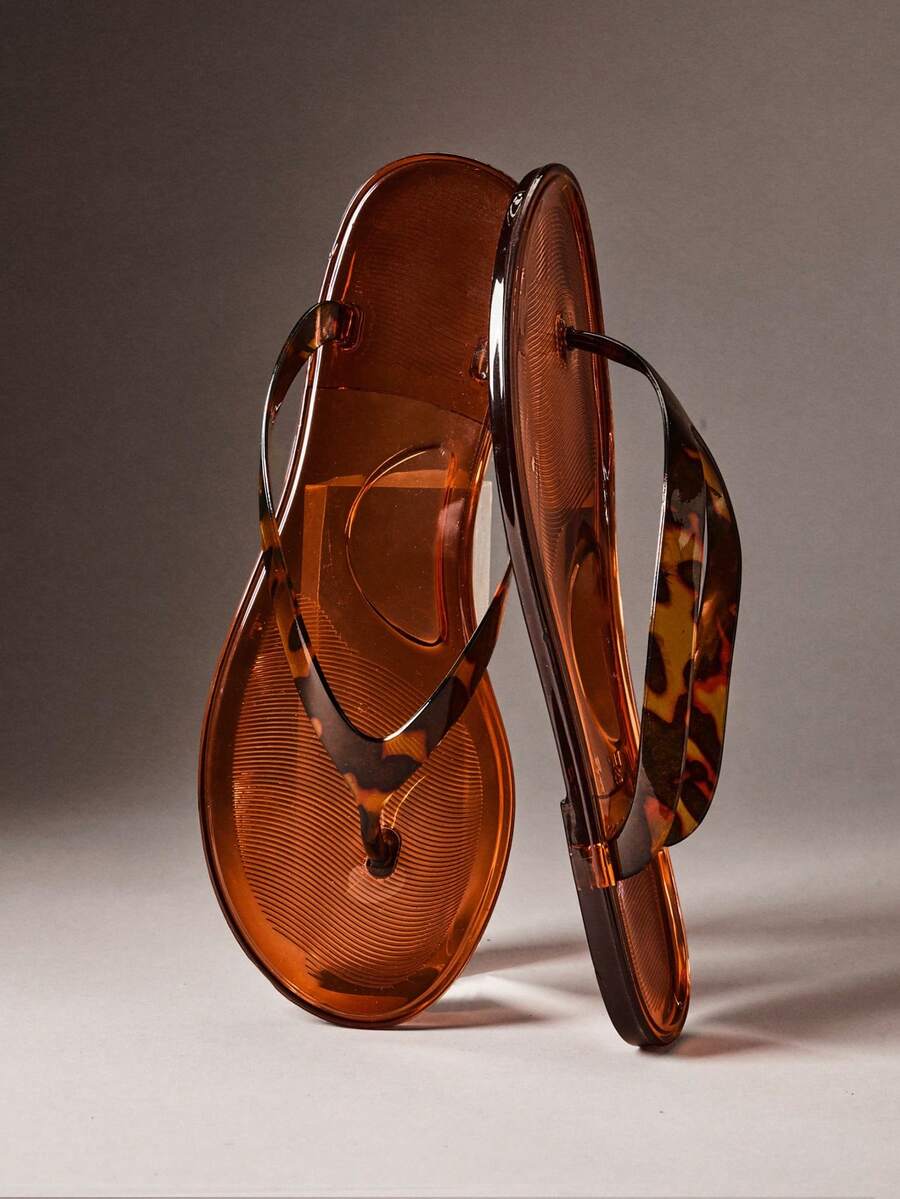 Hauture Women's Round Toe Gummy Basic Flip Flop Jelly Sandals - Multicolor - View 1