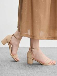 CUCCOO BIZCHIC Women's Shoes Spring And Summer Fashion New Apricot With High-Heeled Sandals, Commuting Vacation Dating Sandals - Apricot 1 - View 3
