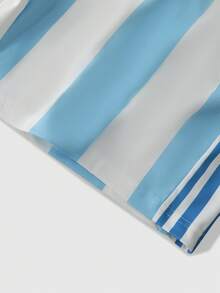 ROMWE MEN Prep Men's World Cup Argentina Loose Fit Football Shorts - Multicolor - View 7
