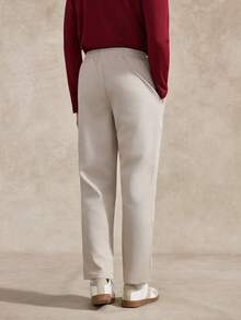 Courvante Tennis 1 Stück Herren Lässig Chino Hose mit Kordelzug Bund, Beige Sommer Städtetrip Leicht Gerader Schnitt, Hoher Bund Old Money Modisch Geschenk - Aprikosenfarben - Übersicht 3