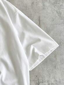 AXEPEAK Camisa de manga corta de unicolor para hombre talla grande - Blanco - Ver 6