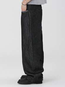 DAZY Spring Camouflage Multi-Color Men's Jeans - Black - View 5