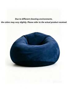 1pc Soft Flocked Inflatable Sofa, Single Folding Lazy Sofa For Home Bedroom - Multicolor - View 9