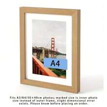 1/3 إطار صور خشبي 30 * 40 سم، يناسب صور 30 * 40 سم/12 * 16 بوصة، متوفر باللون الأحمر/الأسود وألوان أخرى، لا يشمل ورق الصور، هدية عيد ميلاد/تخرج - متعدد الألوان - مشاهدة 6