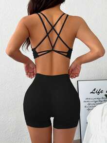 Sirith Women's Seamless Daily Solid Color Sports Casual Underwear - Black - View 8