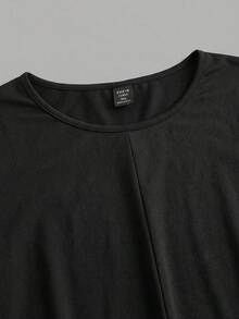 SHEIN Essnce Curve 夏季休閒 Y2K 外出上衣 度假風 黑色條紋短袖短版 T-shirt 2 件組 - 彩色 - 查看 5