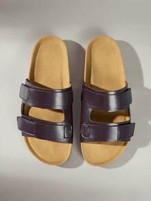 Solecia Zapatos de mujer Moda femenina Marrón Comodidad Planas Sandalias de playa Boken Sandalias planas de mujer - Marrón - Ver 1