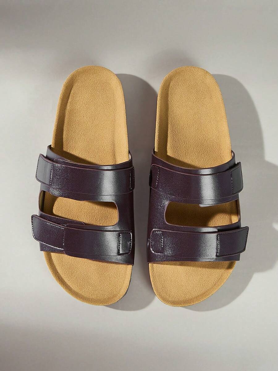 Solecia Zapatos de mujer Moda femenina Marrón Comodidad Planas Sandalias de playa Boken Sandalias planas de mujer - Marrón - Ver 1
