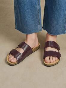 Solecia Zapatos de mujer Moda femenina Marrón Comodidad Planas Sandalias de playa Boken Sandalias planas de mujer - Marrón - Ver 10