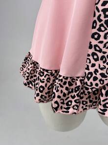 Sunspun Áo hai dây tank top size lớn họa tiết da báo hồng phối patchwork cho mùa xuân/hè, phong cách du lịch nghỉ dưỡng - Hồng - Xem 6