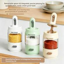 1-Piece Leak-Proof Telescopic Seasoning Jar For Salt And MSG In Home Kitchens - White - View 2