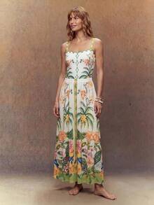 Swim Oasis New Women's One-Piece Swimsuit, Backless Beach Dress, Bohemian Style, Suitable For Spring/Summer - Multicolor - View 1