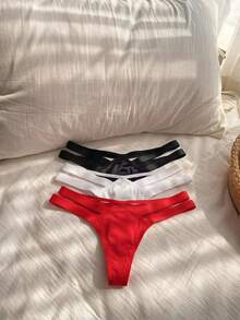 SHEIN MOD 3packs Cut Out Sexy Panties Set - Multicolor - View 4