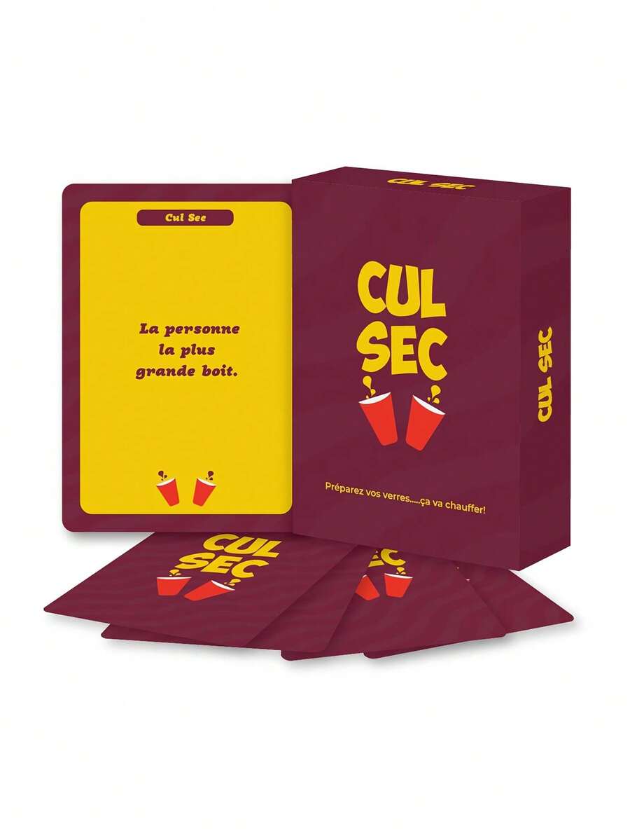MINKOJA MINKOJA Cul Sec French Card Game - 55 Hilarious Challenges And Rules, Party Game Perfect For French Nights, Friend Gatherings And Epic Parties! - Multicolor - View 1