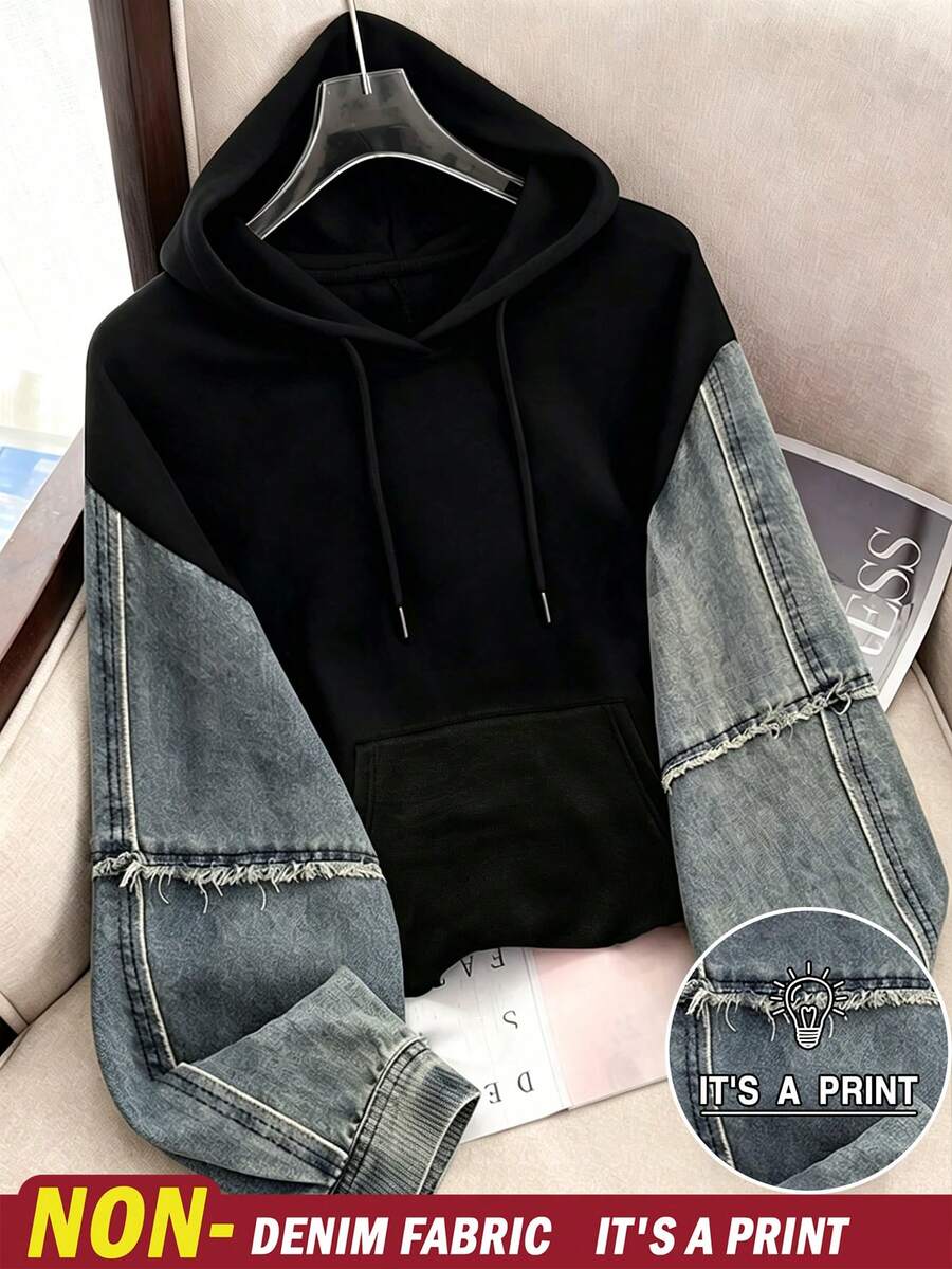 SHEIN Sudadera con capucha con orejas de ratón para mujer - Multicolor - Ver 1