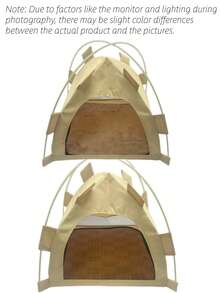 Breathable Fabric Rabbit Tent Bed, Portable Foldable, Indoor/Outdoor Rabbit Cage Decor, Khaki Small Pet Resting House - Multicolor - View 16