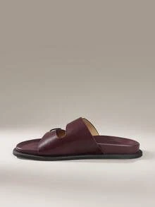Solecia 男士時尚黑色舒適平底 Boken 沙灘涼鞋 - 棕色 - 查看 3