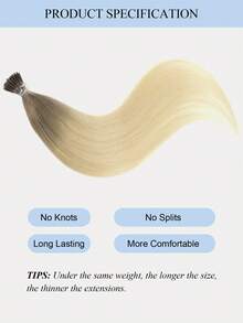 14-18" 30G I Tip Hair Extensions,S18A-60,Cold Fusion Microlink ExtensionsPre-Bonded Invisible Keratin Hairpiece For Instant Volume & Length On Thin Hair, Halloween Christmas Gifts - S18A-60 - View 5