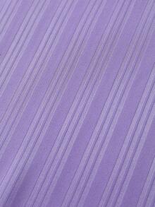 CourtClass CourtClass Women's Contrast Color Collar Raglan Short Sleeve Tennis Top - Purple - View 3