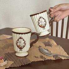 1 Buah Cangkir Kopi Kelinci Hera Bergaya Retro, Dengan Sendok, Cangkir Teh Bunga Romantis Prancis Gaya Pertengahan Abad yang Indah untuk Teh Sore, Keramik Rumah Tangga. - MultiWarna - View 12