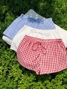 Comfortcana 3件裝舒適居家短褲，適合夏季、休閒穿著、戶外穿著、夏季服飾、居家短褲、度假短褲、格紋短褲、街頭穿著，適用於日常通勤、約會、派對、秋冬/夏季、聖誕節、新年、感恩節、派對、婚禮、海灘、畢業典禮，優雅休閒 - 彩色 - 查看 7