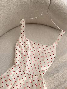 Resyla Women's French Vintage Polka Dot Beach Vacation Spaghetti Strap Maxi Dress - Multicolor - View 3