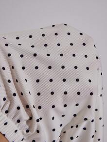 ZzzCrew Sweet Polka Dot Ruffle Camisole Pajama 2 Pieces Set, Minimalist Sexy Style Girls Loungewear - Multicolor - View 7