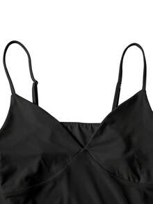 Sundraya Women's Sexy Mesh Patchwork Camisole & Skirt 2 Pieces Set, Summer - Black - View 4