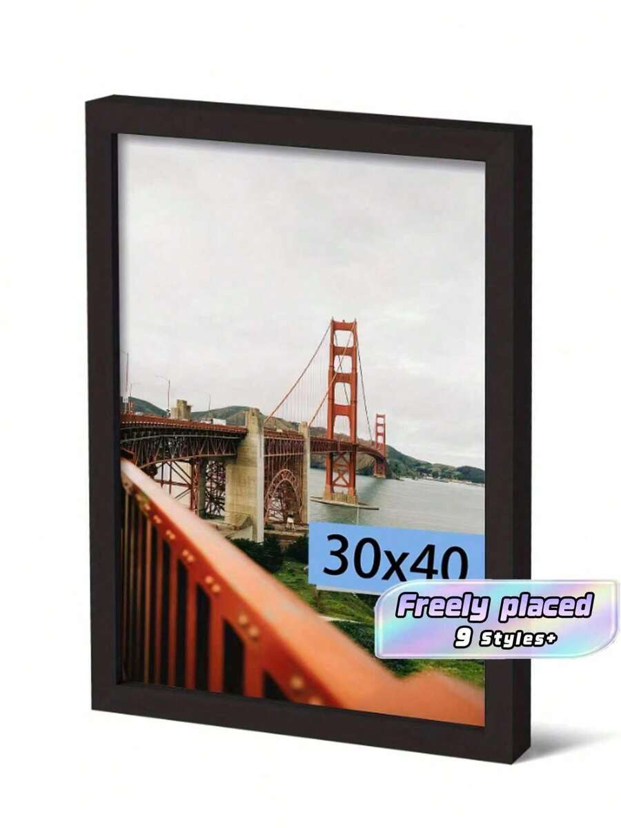 1/3 إطار صور خشبي 30 * 40 سم، يناسب صور 30 * 40 سم/12 * 16 بوصة، متوفر باللون الأحمر/الأسود وألوان أخرى، لا يشمل ورق الصور، هدية عيد ميلاد/تخرج - متعدد الألوان - مشاهدة 1