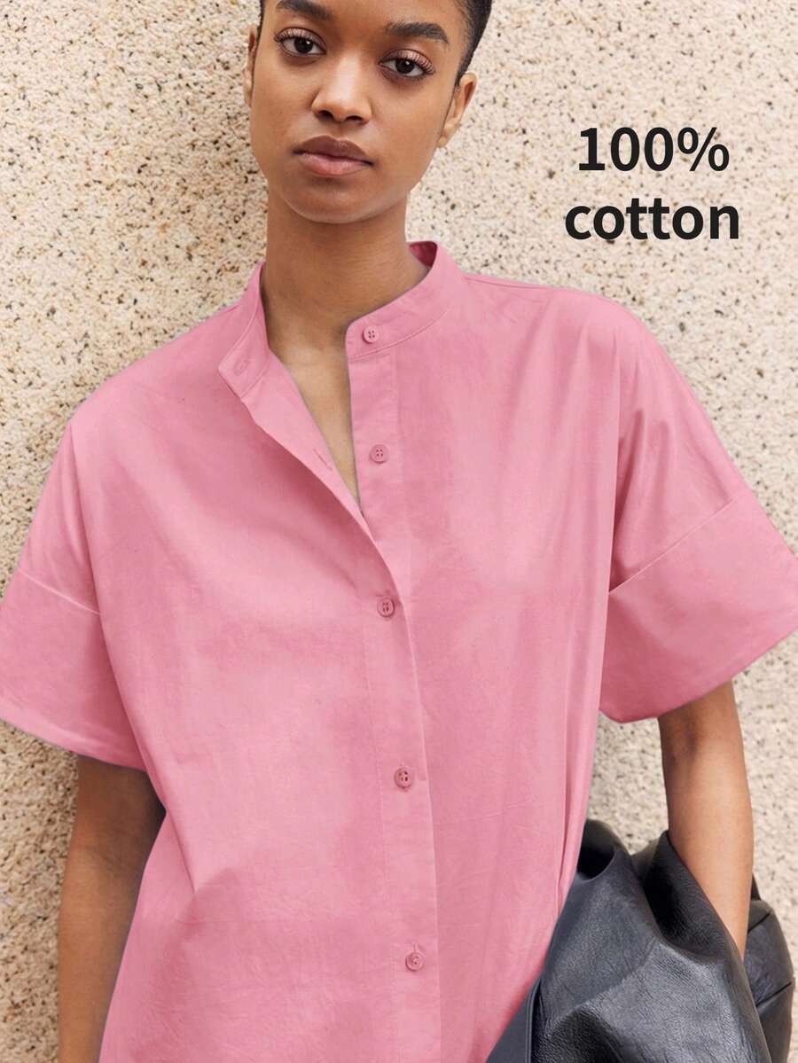 BizChic Loose Fit Dress, Business Formal, Vacation Style, Daily Versatile, Summer Commute Travel Rose Pink Casual - Pink - View 1