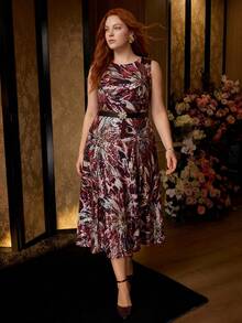 MOTF PREMIUM Abito da donna taglie forti con ricami di paillettes per occasioni - Multicolore - Visualizzare 6