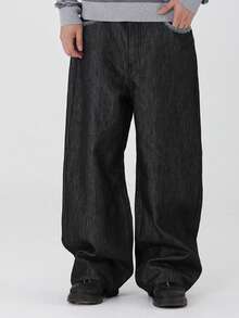 DAZY Spring Camouflage Multi-Color Men's Jeans - Black - View 3