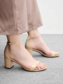 CUCCOO BIZCHIC Women's Buckle Design Elegant High Heel Sandals For Daily Wear Spring Shoes - nude - View 4