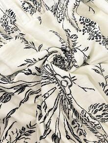 Ceyna Women's Plus Size Green Plant Print Short Dress - Multicolor - View 7