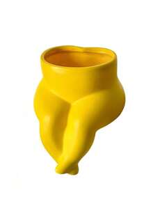 Joivida Creative Design Flower Pot, Modern Minimalist Human Buttocks Shaped Succulent Flower Pot, Dopamine Colored Home Decoration Indoor Flower Pot, Living Room, Bedroom, Office Desk, Windowsill, Unique Art Vase, Small Cactus And Vanilla Container, Cute Aesthetic Home Decoration, Home Foyer Decoration Ornaments, Holiday Birthday Gifts - multicolor - View 13