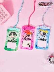 THE POWERPUFF GIRLS X Joivida 防水手機防水袋 觸控螢幕兼容 游泳潛水漂流河川徒步溫泉水上樂園 浮力氣墊不下沉 IPX8 防水密封 吊繩掛頸帶 透明高清大容量 通用 7.2 吋以下所有手機 - 查看 4
