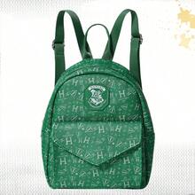 Harry Potter | ROMWE 復古女款時尚後背包，輕量迷你耐用緊湊後背包，適合返校與旅行 - 綠色1 - 查看 8