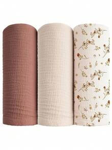 Manta de muselina para envolver recién nacidos, baberos unisex, manta multifuncional que se puede usar como babero, paño de eructos, cubierta para cochecito, cubierta para silla de coche, adecuada para bebés niños y niñas, transpirable y amigable con la piel, esencial para bebés, excelente para registro y regalos - Multicolor - Ver 5