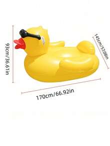 Flotador inflable gigante de pato de 52 pulgadas, juguete flotante de piscina de tamaño adulto extra grande, balsa inflable de pato de goma grande para diversión acuática en la piscina - Multicolor - Ver 10