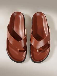 Solecia Women Shoes Women's Fashion Comfort Flat Boken Beach Sandals Women's Flat Sandals - Mocha Brown - View 2