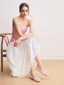 Eladyva 轻便软底舒适休闲芭蕾平底鞋，百搭低帮时尚工作/户外女鞋，春夏秋季 - 粉色 - 查看 6