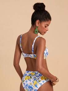 Travachic Set Baju Renang Wanita Motif Lemon untuk Liburan Pantai - MultiWarna - View 2