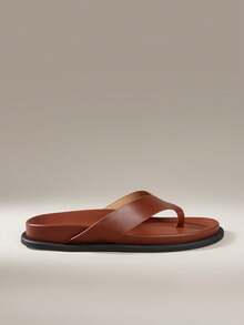 Solecia Women Shoes Women's Fashion Comfort Flat Boken Beach Sandals Women's Flat Sandals - Mocha Brown - View 1