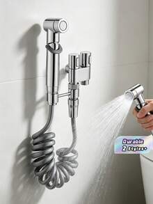 Hand Held Bidet Sprayer Set Dual Mode Spray Nozzle, Portable Handheld Toilet Water Sprayer Bathroom Cleaning Accessory For Personal Hygiene - Multicolor - View 1