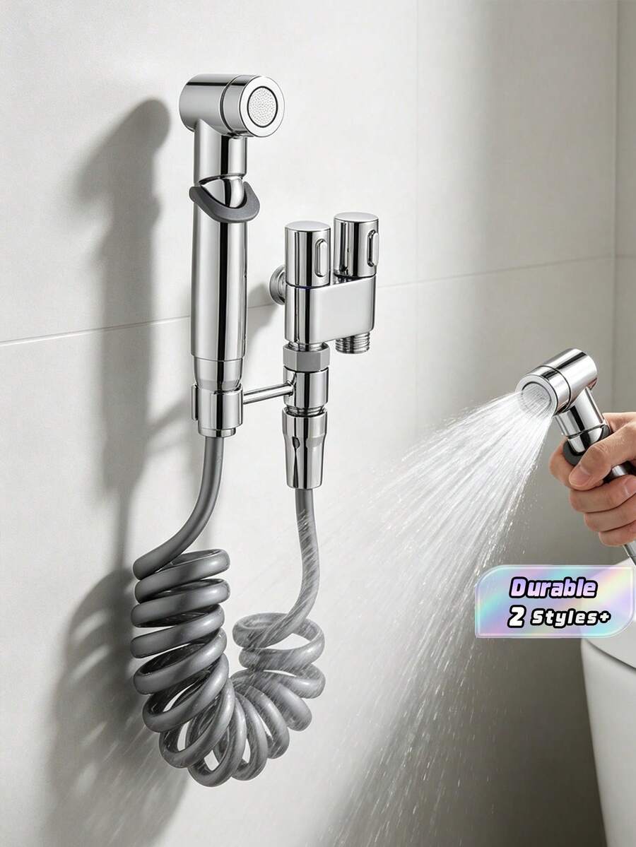 Hand Held Bidet Sprayer Set Dual Mode Spray Nozzle, Portable Handheld Toilet Water Sprayer Bathroom Cleaning Accessory For Personal Hygiene - Multicolor - View 1