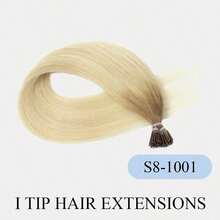 14-18吋 30G I-Tip 接髮，S8-1001 漸層挑染冷融合角蛋白 I-Tip 接髮，為細髮或薄髮增加豐盈度與長度，隱形自然，適合日常配戴、派對、婚禮、萬聖節、聖誕禮物與節日造型 - S8-1001 - 查看 20