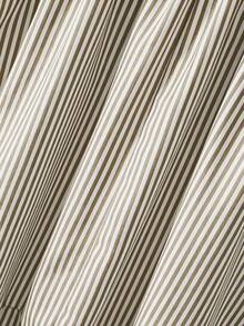 SHEIN LUNE CURVE Plus Size Women's Summer Holiday Blue & White Striped Sleeveless Ruffle Tie Bow Casual Elegant Commute Date Adjustable Shoulder Strap Cinched Waist A-Line Short Dress - Coffee Brown - View 6