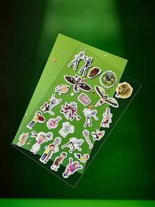 Rick and Morty X SHEIN 可愛塗鴉貼紙，適用於裝飾筆記本、手機殼、行李箱等 - 彩色 - 查看 2