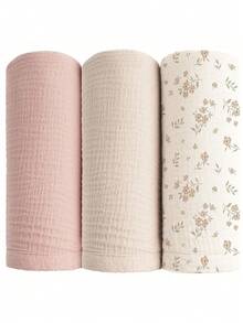 Manta de muselina para envolver recién nacidos, baberos unisex, manta multifuncional que se puede usar como babero, paño de eructos, cubierta para cochecito, cubierta para silla de coche, adecuada para bebés niños y niñas, transpirable y amigable con la piel, esencial para bebés, excelente para registro y regalos - Multicolor - Ver 9